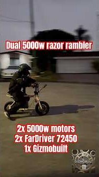 I built the worlds fastest razor rambler 16 2x5000w 2x72450 #gizmobuilt #razor #fastebikez #ebike