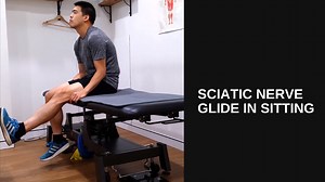 Sciatic nerve glide in sitting — Sydney Health Physiotherapy