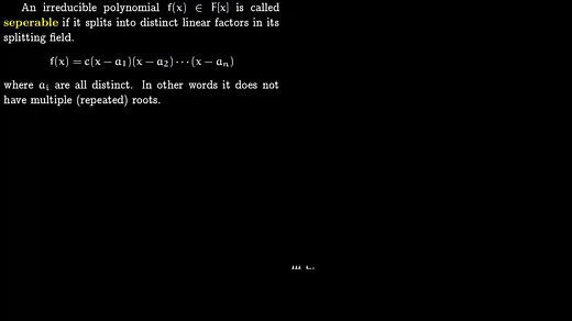 Field to Galois theory(伽罗华理论）