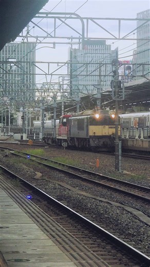 2753レ EF64代走編成、名古屋駅通過