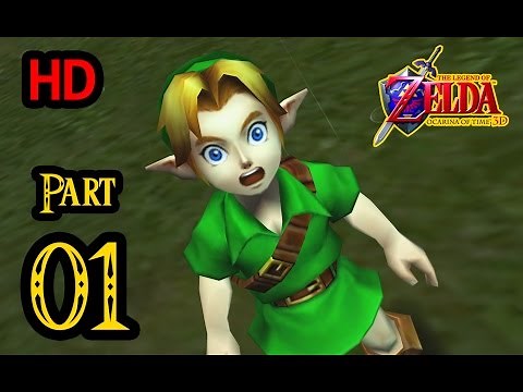 Zelda Ocarina of Time 3D 100% Walkthrough 1080p HD Part 1 - Intro - Kokiri Forest
