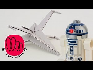 Star Wars Special! How to make an X-Wing with paper Origami for Kids with Lego Star Wars