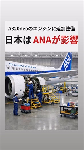 今日のひこうき on Instagram: "A320neoのエンジンに追加整備 日本はANAが影響 米国の航空当局FAAは、エアバスA320neo系列などに使われる「PW1100G系」というエンジンの一部について、決められた整備作業を必ず行うよう求める命令（耐空性改善命令）を出しました。公表日は2026年1月12日で、2026年2月17日に発効します。 #allnipponairways #a320neo #faa #飛行機 #運航情報"