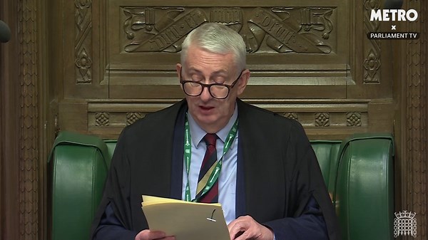 Moment John Prescott's death is announced in Parliament