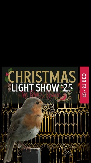 🌟 Lights, carols, and festive cheer! 🌟 Experience The Christmas Light Show: The Robin’s Reward at Lichfield Cathedral 🎶 Community choirs singing Christmas favourites inside 🌟 Breathtaking outdoor light displays 🎄 Christmas Tree Festival & after-hours access 💷 Tickets from just £8 | Under 2s go FREE 📅 15–21 December | 🎟️ lichfield-cathedral.org/lightshow #TheRobinsReward #ChristmasInLichfield #LightShow #FamilyFun Created by Illuminos | Sponsored by Richard Winterton Auctioneers Tamworth 