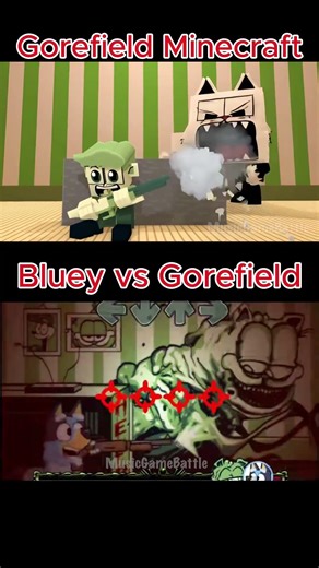 Garfield minecraft vs Bluey - Gorfield v2 Mod - Great Punishment - Friday Night Funkin' Game