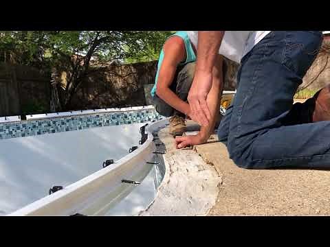 Cantilevered Coping Form On a Concrete Pool