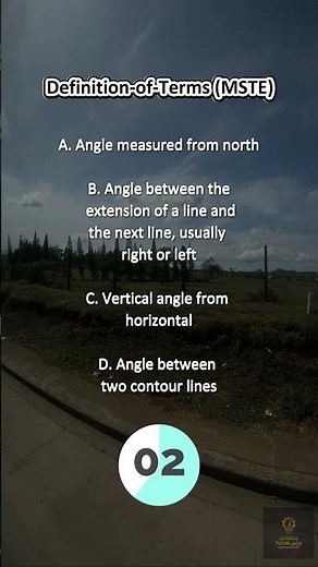 CELE/PRC Surveying | Deflection Angle Definition MCQ | Route/Traverse Basics #shorts