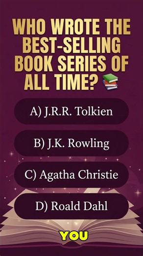 Can You Guess Who Wrote the Best-Selling Book Series of ALL TIME? 📚 (Book Quiz #1)