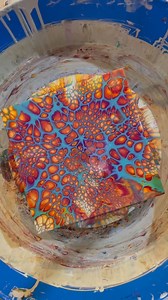 31K views · 587 reactions | This is just a little hack to use a plastic cookie cutter to contain the paint when it's a little too thin! Love these colors! | Waterfall Acrylics | Facebook