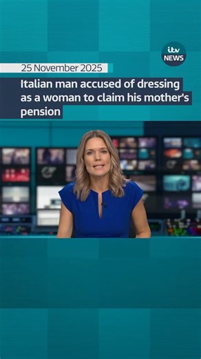 Italian man accused of dressing as a woman to claim his mother’s benefits #itvnews #italy #pension | ITV News