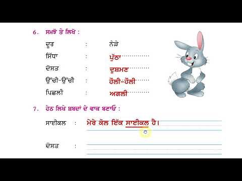 lesson 9 punjabi , Exercise, page 47-49, class 3 (Cycle de jhoote ) PSEB