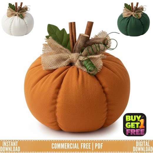 Fabric Pumpkin Sewing Pattern PDF, Beginner Fall Decor Tutorial (instant Download) - Etsy