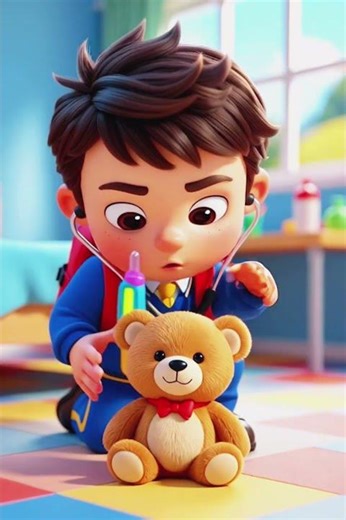 Fever Check Fun 🌡️🩺 | Preschool Kids Short #zibinokidsnursery #toddlerfun #usakids