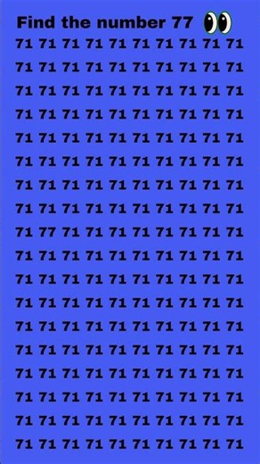 Find the number 77