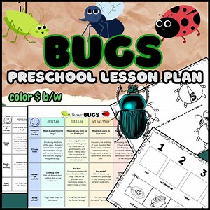 BUGS/ INSECTS- Preschool Weekly Lesson Plan - Etsy
