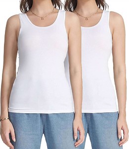 wirarpa Women's Tank Tops Cotton Undershirts Tanks Top Comfy Camis Base Layer 2-Pack