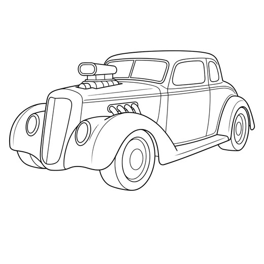 Hot Rod Car Outline Svg, Hot Rod Svg, Vintage Car Svg, Machines, Clipart for Cricut, Sublimation, Digital Download - Etsy