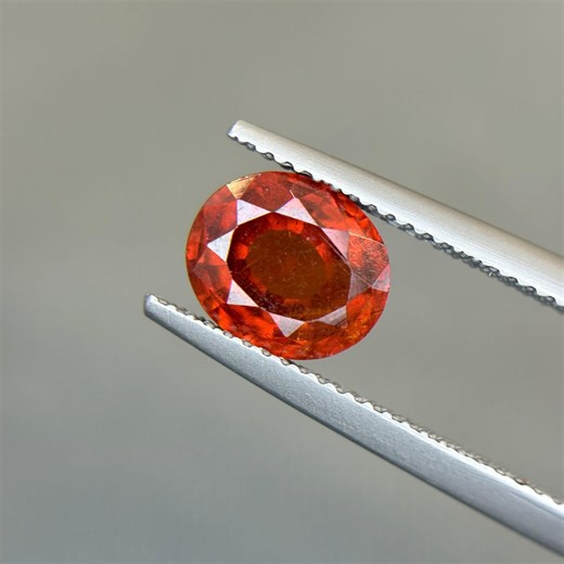 Natural Spessartite, Orange Red Garnet, 8.6x7.5x4.7 Mm, 3.10 Ct, Vivid Orange Garnet, Gemstone Supply for Jewelry Making, Spessartine - Etsy