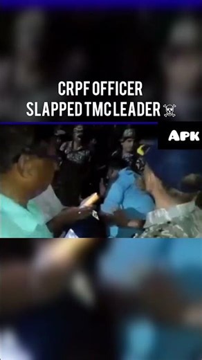 CRPF Officer slapped TMC Worker #bengalelection #crpf #indianarmy #military #elections2026
