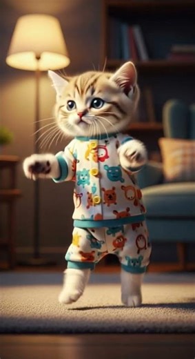 Happy cat dancing with pure joy 😸💃