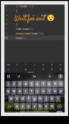 #C++ program which prints the 1’s complement of a positive integer. #compilererrors
