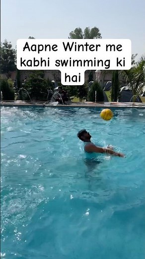 Winter Pool Chill 😎❄ Cold Water Challenge | Viral Reel 2025 #winter #pool #poolparty