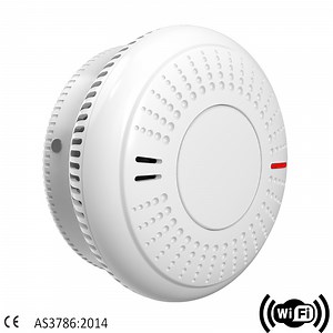[Hot Item] Original Factory Wireless Battery Operated Tuya Smart WiFi Smoke Alarm Smoke Sensor Detection Alarm