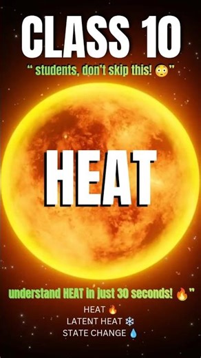 Heat Class 10 Science Concept | Heat Chapter Notes | science notes #science #notes #heat #shorts #yt
