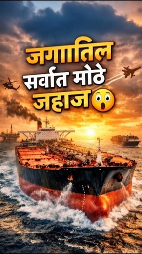 जगातील सर्वात मोठे जहाज 😲| seawise Giant ची खरी ताकद|#marathishorts