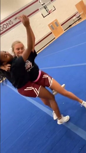 Gymnast's Fun Fail: Cartwheel Mishap Turns into a Hilarious Piggyback Ride!