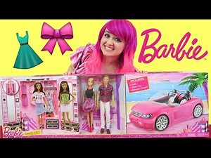 Barbie Dress Up & Go Play Set with Ken + Glam Car + Ultimate Closet | TOY REVIEW | KiMMi THE CLOWN