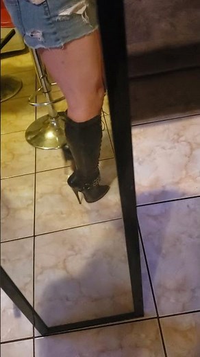 Extreme heel boots - Getting ready for the Christmas party tonight.