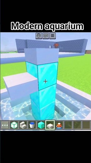 Minecraft Modern Aquarium 🐠😱 | Stunning Glass Build! #shorts#minecraft #viral #memes