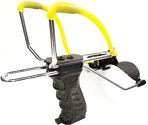 Professional Slingshot Folding Rubberized Hunting Sling Shot with Auto-Feed Dispensing Button Wrist Rocket slingshots for Adults