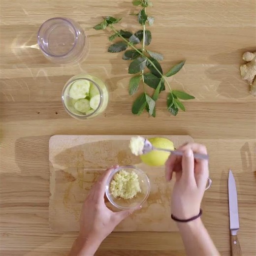 RECETTE Eau détox concombre gingembre menthe par Luminarc