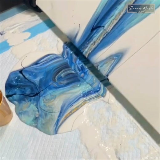 37K views · 284 reactions | Using a Funnel for an Ocean-Inspired Pour | S. Mack Art | Facebook