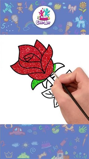 Easy Rose Drawing for Kids #shorts #drawing #art