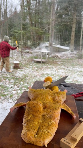Deliciously smoky and buttery lemon-pepper frog duck, perfectly crispy and incredibly juicy. I had a blast grilling it using the new MEATER Thermometer over an open flame. #meater2plus | GrillHunters