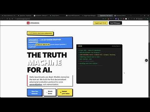 OpenArena Demo: Decentralized Adversarial AI Evaluation | Bittensor Ideathon