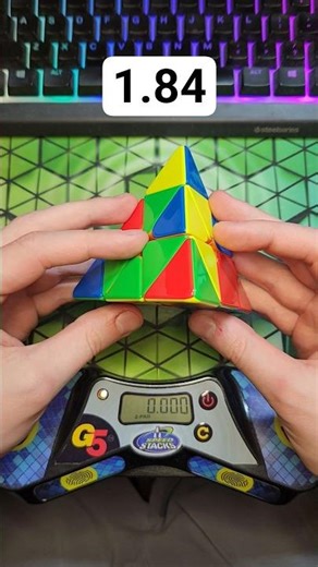 Pyraminx Solve of the Day 4/13 - 1.84 #pyraminx #rubikscube #cubing #speedcubing #puzzle #shorts