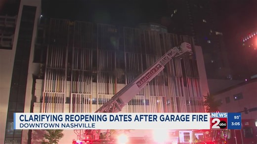 Clarifying reopening dates for downtown Nashville library after garage fire