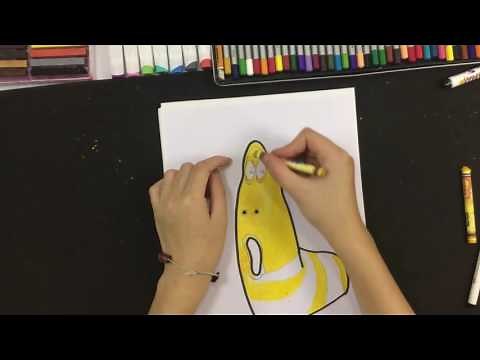 How to draw larva step by step- draw for kid