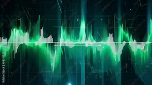 Explore sound wave patterns with colorful visualizations in a digital environment showcasing audio dynamics Stock Video