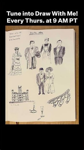 Last Week On Draw With Me: Downton Abbey #sbsdrawwithme
