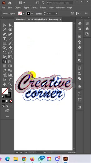 Create outline of the text in Adobe illustrator #outline #offset #illustrator