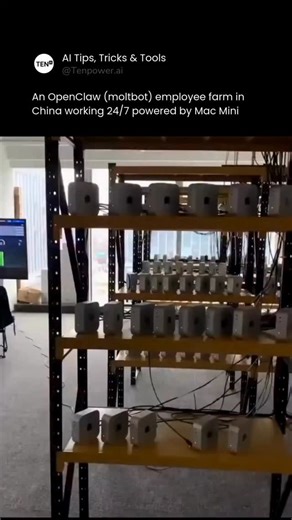 Tenpower.ai on Instagram: "Tiny AIs are already replacing jobs. ⚙️ People are stacking Mac minis and turning each one into an autonomous worker. These systems aren’t chatting or demoing. They’re executing tasks nonstop, quietly chipping away at real work. This isn’t a distant future. It’s happening right now, one small agent at a time. Which job do you think gets hit first? 👀💬 #AIAgents #Automation #FutureOfWork #AIJobs"