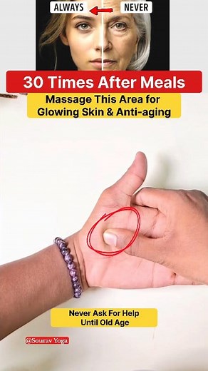 1M views · 23K reactions | Keep Your Face Young Prevent Acne & Dark Circles ❤️ Massage This Area for Glowing Skin & Anti-aging✅️ Sourav Yoga #facecare #glowingskin #glowing #darkcircles #acne #wrinklefree #antiaging #antiagingtips #healthcare #health #facebookviral #fbreelsvideo #trendingreelsvideo #trend #virals #viralreelschallenge #reelsfb | Sourav Yoga | Facebook