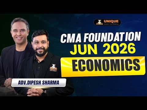 CMA Foundation Economics | L 30 supply mcq | June 2026 & Dec 2026 | ADV. DIPESH SHARMA
