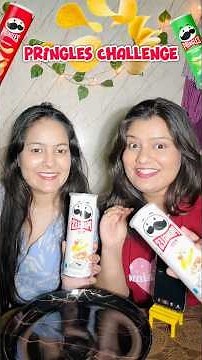 Iss challenge mei popat ho gya🤣 #pringles #challenge #foodiesisters #sisters #foodchallenge #food
